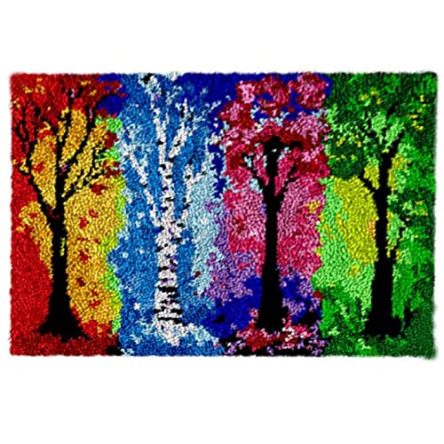 GAOYH Knüpfteppich Set Groß,Knüpfset Teppich Erwachsene, Wohnzimmer Teppich zum Selber Knüpfen Teppich für Kinder, Erwachsene oder Anfänger,B-80x115cm von GAOYH