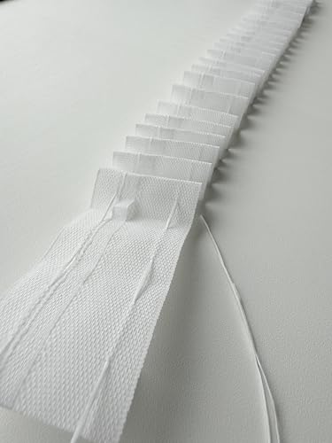GARDINESTAN Universal Gardinenband, Kräuselband, 100% Polyester, Weiß Faltenband, 10 m, Breite 40 mm. GARDINESTAN Universal Gardinenband, Kräuselband, 100% Polyester, Weiß Faltenband, 10 m, Breite 40 mm. von GARDINESTAN