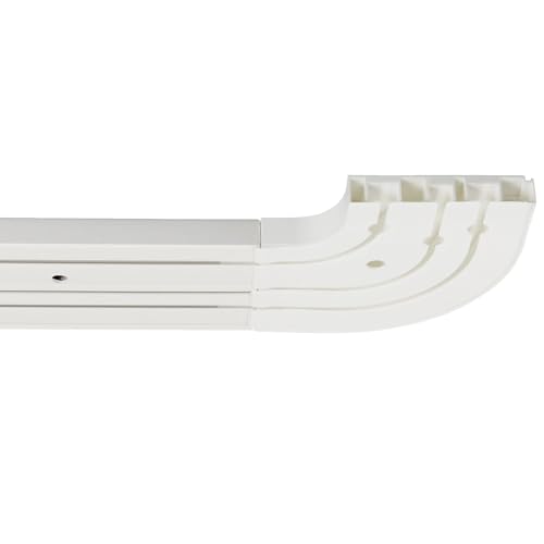 GARESA Gardinenschiene 3-läufig 160 cm weiß – Moderne Vorhangschiene aus Kunststoff zur Deckenmontage, geeignet für leichte und mittelschwere Vorhänge GARESA Gardinenschiene 3-läufig 160 cm weiß – Moderne Vorhangschiene aus Kunststoff zur Deckenmontage, geeignet für leichte und mittelschwere Vorhänge von GARESA schönes fürs Fenster