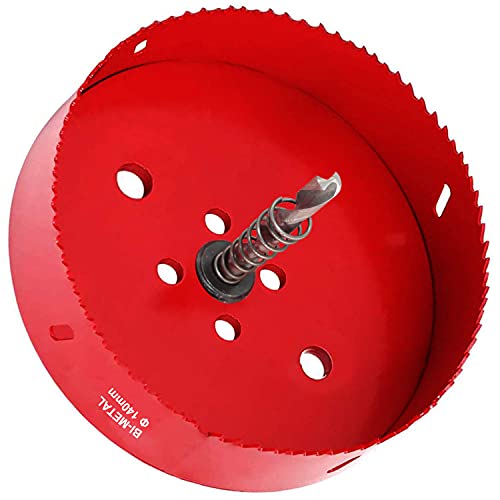 GARHWAL Bi-Metall-Lochsäge 140mm, Bohrkrone, Lochbohrer, mit Dreiecksschaft Adapter und Zentrierbohrer - Präzises und schnelles Schneiden von Holz, Kunststoff, Gipskarton, und dünnen Metallplatten GARHWAL Bi-Metall-Lochsäge 140mm, Bohrkrone, Lochbohrer, mit Dreiecksschaft Adapter und Zentrierbohrer - Präzises und schnelles Schneiden von Holz, Kunststoff, Gipskarton, und dünnen Metallplatten von GARHWAL