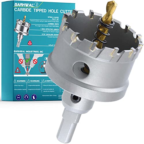 GARHWAL - Ø 55mm Hochleistungs-Hartmetall-Lochsäge mit Hartmetall-Zähnen für Schneidarbeiten in Stahl, Edelstahl, Aluminium und Kunststoff - Industriequalität, langlebig und schnellere Bohrergebnisse von GARHWAL