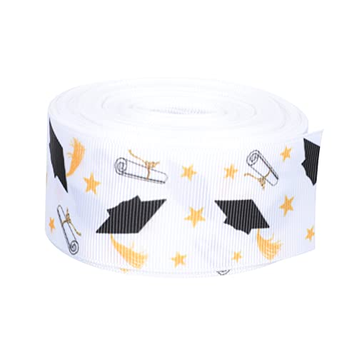 GARIOUANS 1 Rolle Abschlussfeier Dekorationsband Yards Diy Geschenkverpackungsband mit Abschlussmotiv für Partys Bouquets und Kunsthandwerk Zeremonien und Feiern GARIOUANS 1 Rolle Abschlussfeier Dekorationsband Yards Diy Geschenkverpackungsband mit Abschlussmotiv für Partys Bouquets und Kunsthandwerk Zeremonien und Feiern von GARIOUANS