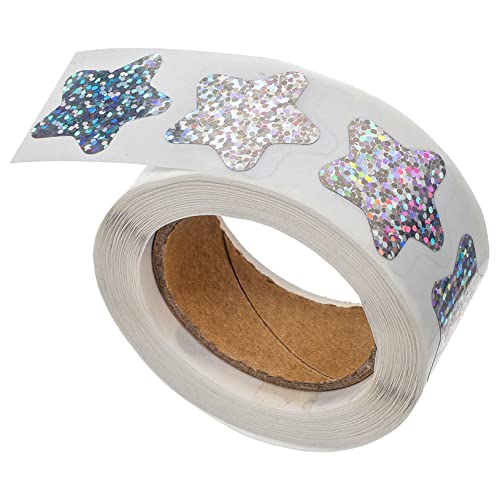 GARIOUANS 1 Rolle Einstellbare Glitzer Sternaufkleber Selbstklebende PVC Labels für Belohnungsdiagramme DIY Dekoration und Geschenkverpackungen und Vielseitig Einsetzbar von GARIOUANS
