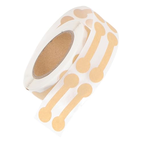 GARIOUANS 1 Rolle Geschenkanhänger-aufkleber Halskette Schmucketiketten Schild Blanko-preisaufkleber Für Schmuck Khaki Kraftpapier von GARIOUANS