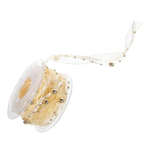 GARIOUANS 1 Rolle Goldenes Perlenband Vielseitiges Dickes Band Hochzeitsdekorationen Glitzerband Golddekoration Breites Band Schimmernde Bänder Für 60% Polyester Und 40% Kunststoff GARIOUANS 1 Rolle Goldenes Perlenband Vielseitiges Dickes Band Hochzeitsdekorationen Glitzerband Golddekoration Breites Band Schimmernde Bänder Für 60% Polyester Und 40% Kunststoff von GARIOUANS