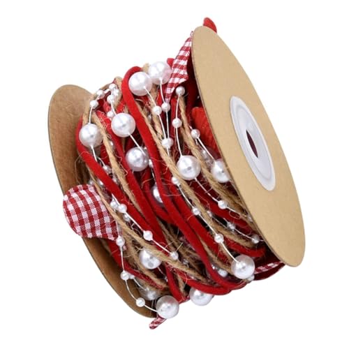 GARIOUANS 1 Rolle Herzband Dekorationsband für Diy und Blumenverpackungen Elegantes Strapazierfähiges Geschenkbänder mit Perlen für Bastelprojekte und Besondere Anlässe GARIOUANS 1 Rolle Herzband Dekorationsband für Diy und Blumenverpackungen Elegantes Strapazierfähiges Geschenkbänder mit Perlen für Bastelprojekte und Besondere Anlässe von GARIOUANS