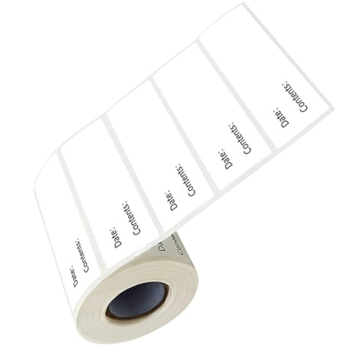 GARIOUANS 1 Rolle Multifunktionale Lebensmitteletiketten Selbstklebende Aufkleber für Kühlschrank Küche Aufbewahrung Ablösbar Einfach zu Beschriften für Flaschen Behälter von GARIOUANS