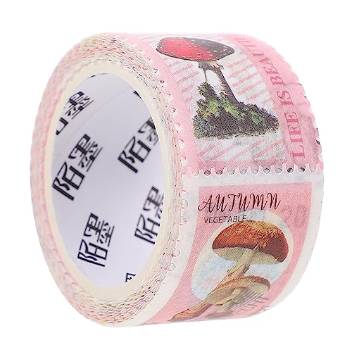 GARIOUANS 1 Rolle Retro Stempel Aufkleber für Scrapbook und Tagebuch DIY Vintage Papier Sticker Wasserfest Wiederverwendbar mit Verschiedenen Mustern für Kreative Dekoration von GARIOUANS