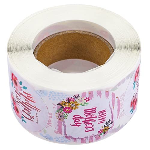 GARIOUANS 1 Rolle Runde Aufkleber für Muttertag Selbstklebende Dekorationsetiketten Blumen Design Verschließen von Umschlägen Dekorieren von Backwaren und Geschenken GARIOUANS 1 Rolle Runde Aufkleber für Muttertag Selbstklebende Dekorationsetiketten Blumen Design Verschließen von Umschlägen Dekorieren von Backwaren und Geschenken von GARIOUANS