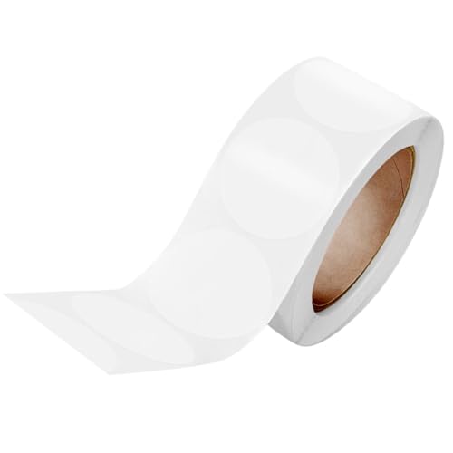 GARIOUANS 1 Rolle Runde Transparente Aufkleber pro Rolle Selbstklebende Etiketten für Geschenkverpackungen Aufbewahrung und Beschriftung Einfach zu Verwenden und Rückstandsfrei von GARIOUANS
