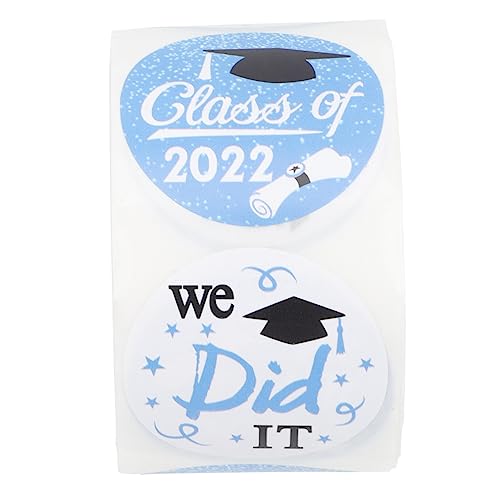 GARIOUANS 1 Rolle Selbstklebende Abschlussfeier Dekorationsaufkleber Farbenfrohe Siegelsticker für Kreative Verpackungen und Diy Projekte zur Feier Graduierung Edition für Geschenktüten und von GARIOUANS