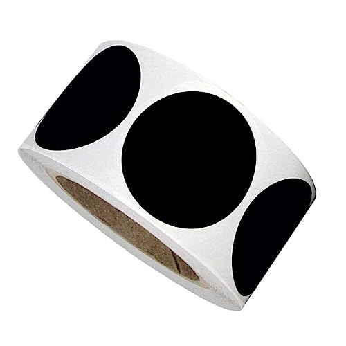 GARIOUANS 1 Rollen Runde Schwarze PVC Kreidetafel Aufkleber pro Rolle Selbstklebende Etiketten für Küche Büro und Zuhause Beschriften und Erinnern von GARIOUANS