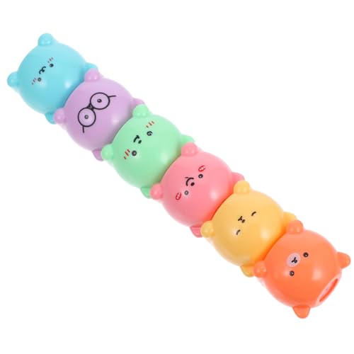 GARIOUANS 1 Satz Cute Bear Stackable Highlighter Kawaii Marker für Schüler Palmgröße für Notizen Bücher und Kreative Projekte für Schule und Büro Geschenkidee für Freunde und Familie von GARIOUANS