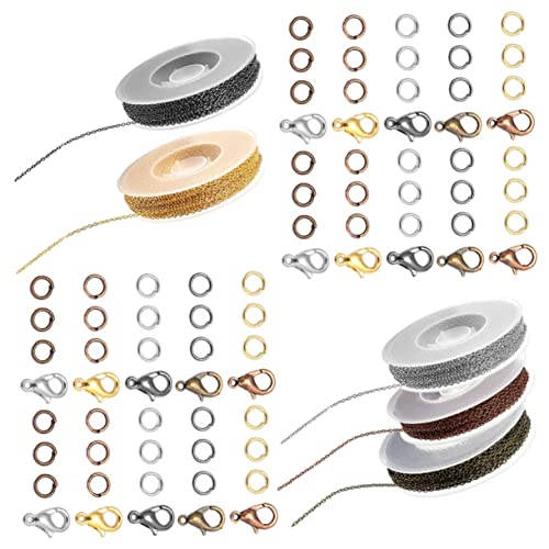 GARIOUANS 1 Satz DIY Extender Chains mit Lobster Buckles für Schmuckherstellung Metallkette Farben für Armbänder und Bastelprojekte von GARIOUANS