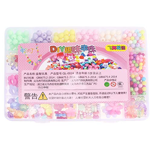 GARIOUANS 1 Satz DIY Perlen Spielset für Set mit Bunten Kunststoffperlen Kreatives Basteln und Lernspielzeug für Mädchen Kreativität und Logischem von GARIOUANS