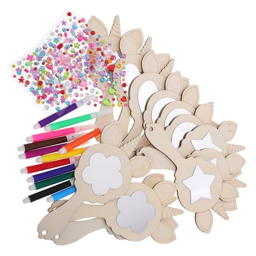 GARIOUANS 1 Satz Einhorn-spiegel-set Handspiegel Aus Holz Kinderspiegel Holzspiegel Basteln Unvollendeter Handspiegel Leerer Handgemachter Spiegel Make -up -spiegel Hölzern GARIOUANS 1 Satz Einhorn-spiegel-set Handspiegel Aus Holz Kinderspiegel Holzspiegel Basteln Unvollendeter Handspiegel Leerer Handgemachter Spiegel Make -up -spiegel Hölzern von GARIOUANS