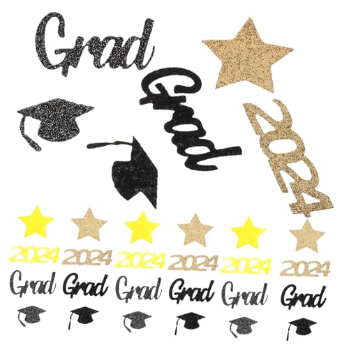 GARIOUANS 1 Satz Fünffarbige Konfetti für Abschlussfeiern Dekorationsmaterial für Graduation Partys Tischdeko Fotorequisiten Vielseitig Einsetzbar Feierliche Anlässe und Schulanfang von GARIOUANS
