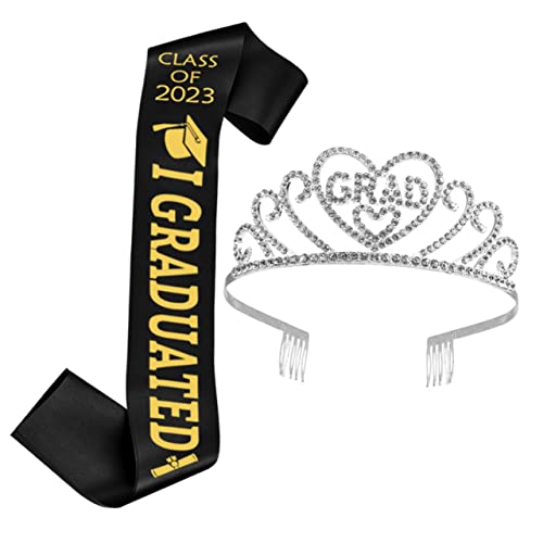 GARIOUANS 1 Satz Graduation Sash mit Krone für Abschlussfeier Teiliges Bequem und Robust für Unvergessliche Erinnerungen für Graduates von GARIOUANS
