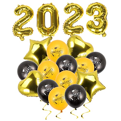 GARIOUANS 1 Satz Graduations Balloons Abschlussdekoration mit Goldenen Luftballons und Sternen für Klassenräume Feiern und Fotoshootings Leicht Befestigen Für Innen und Außendekoration GARIOUANS 1 Satz Graduations Balloons Abschlussdekoration mit Goldenen Luftballons und Sternen für Klassenräume Feiern und Fotoshootings Leicht Befestigen Für Innen und Außendekoration von GARIOUANS