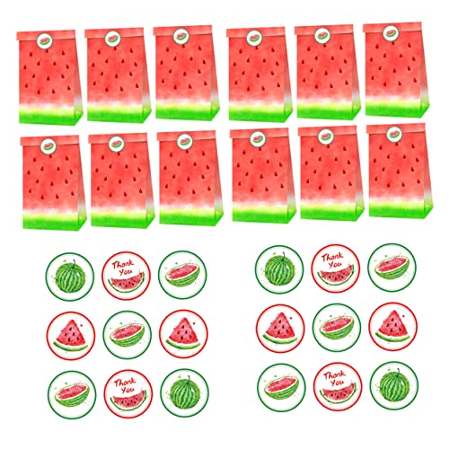 GARIOUANS 1 Satz Hawaiianische Party Süßigkeitentüten mit Wassermelonen Aufkleber Leicht für Sommerfeiern und Geburtstagsgeschenke Umweltfreundliches Papiermaterial GARIOUANS 1 Satz Hawaiianische Party Süßigkeitentüten mit Wassermelonen Aufkleber Leicht für Sommerfeiern und Geburtstagsgeschenke Umweltfreundliches Papiermaterial von GARIOUANS
