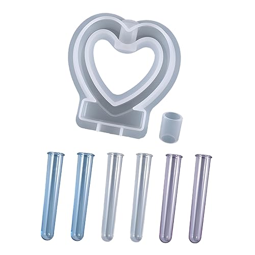 GARIOUANS 1 Satz Herzförmige Hydroponik Vasenform DIY Silikon Gießform für Pflanzen mit Testrohren Blau Transparent Lila für Epoxidharz und Hydrokulturpflanzen GARIOUANS 1 Satz Herzförmige Hydroponik Vasenform DIY Silikon Gießform für Pflanzen mit Testrohren Blau Transparent Lila für Epoxidharz und Hydrokulturpflanzen von GARIOUANS