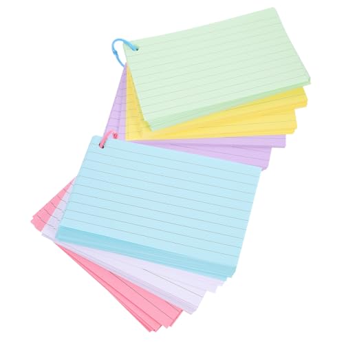 GARIOUANS 1 Satz Karteikarten Set mit Löchern und Ringen Linierte Vokabelkarten für Effektives Lernen für Notizen Büro und Zuhause und Tragbares Lernwerkzeug GARIOUANS 1 Satz Karteikarten Set mit Löchern und Ringen Linierte Vokabelkarten für Effektives Lernen für Notizen Büro und Zuhause und Tragbares Lernwerkzeug von GARIOUANS