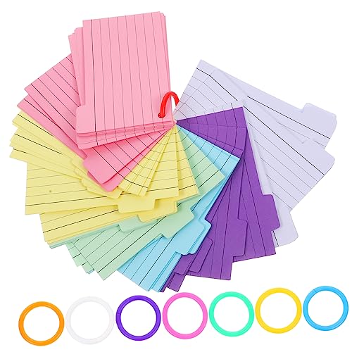 GARIOUANS 1 Satz Kleine Notizblöcke für Studenten Bunte Indexkarten mit Ringen für Notizen Memos und Skizzen Tragbar und Vielseitig Einsetzbar Zufällige Farbe Zufällige Farbe von GARIOUANS