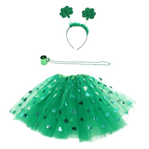 GARIOUANS 1 Satz Patrick's Day Kostüm Zubehör Teiliges Kleeblatt Stirnband Rock und Kette Party Outfit für Karnevalsfeiern Fotorequisiten und Festliche Anlässe GARIOUANS 1 Satz Patrick's Day Kostüm Zubehör Teiliges Kleeblatt Stirnband Rock und Kette Party Outfit für Karnevalsfeiern Fotorequisiten und Festliche Anlässe von GARIOUANS