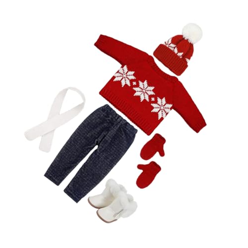 GARIOUANS 1 Satz Puppen Weihnachtsoutfit Dekorative Kleidung mit Pullover Mütze Schal und Handschuhen für Kinderfestlichkeiten und Puppendekoration aus Weichem Baumwollmaterial Gefertigt GARIOUANS 1 Satz Puppen Weihnachtsoutfit Dekorative Kleidung mit Pullover Mütze Schal und Handschuhen für Kinderfestlichkeiten und Puppendekoration aus Weichem Baumwollmaterial Gefertigt von GARIOUANS