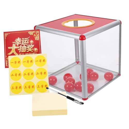 GARIOUANS 1 Satz Transparente Verlosungsbox Roten Kugeln für Partys und Meetings Multifunktionale Losbox für Spiele und Gewinnspiele GARIOUANS 1 Satz Transparente Verlosungsbox Roten Kugeln für Partys und Meetings Multifunktionale Losbox für Spiele und Gewinnspiele von GARIOUANS