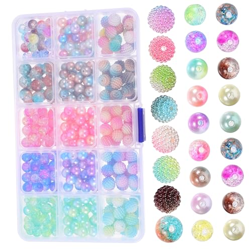 GARIOUANS 1 Schachtel Fach Farbverlaufs Acryl Perlen Abs Imitat Perlen Schmuck Spacer Beads für DIY Armband Halskette Schmuckherstellung Bastelzubehör Erwachsene GARIOUANS 1 Schachtel Fach Farbverlaufs Acryl Perlen Abs Imitat Perlen Schmuck Spacer Beads für DIY Armband Halskette Schmuckherstellung Bastelzubehör Erwachsene von GARIOUANS