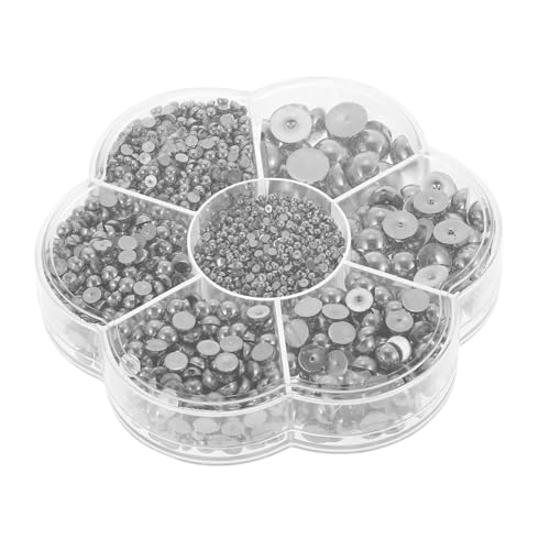 GARIOUANS 1 Schachtel Halbperlen für Nägel Silber Flache Rückseite Dekorative DIY Perlen Schmuck Bastelperlen für Kleidung Kopfaccessoires Taschen Schuhe und Handy Zubehör GARIOUANS 1 Schachtel Halbperlen für Nägel Silber Flache Rückseite Dekorative DIY Perlen Schmuck Bastelperlen für Kleidung Kopfaccessoires Taschen Schuhe und Handy Zubehör von GARIOUANS