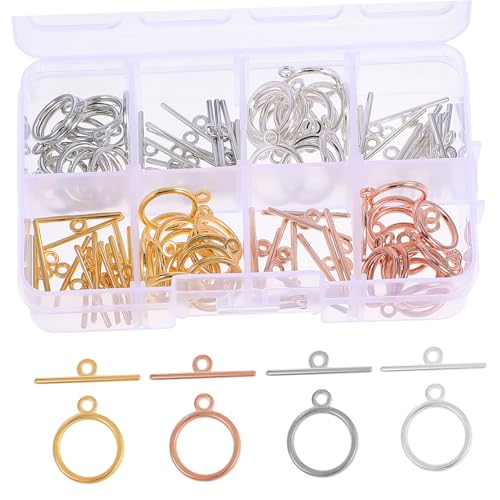 GARIOUANS 1 Schachtel Knebelverschluss Metalllegierung Rundes Ot Verschluss Schmuckverbinder T Bar Verschlüsse für DIY Halsketten Armbänder Schlüsselanhänger und Bastelbedarf GARIOUANS 1 Schachtel Knebelverschluss Metalllegierung Rundes Ot Verschluss Schmuckverbinder T Bar Verschlüsse für DIY Halsketten Armbänder Schlüsselanhänger und Bastelbedarf von GARIOUANS