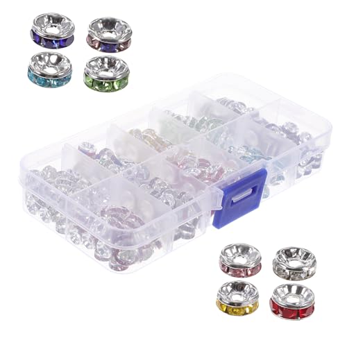 GARIOUANS 1 Schachtel Teiliges DIY Schmuck Perlen Bunte Spacer Beads mit Stabile und Langlebige Schmuckherstellung Zubehör für Armbänder Halsketten Einfache Auffädeln von GARIOUANS