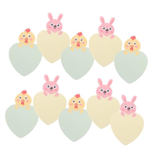 GARIOUANS 1 Set Chicken Bunny Notizen Notizblöcke Büro Notizblöcke Kompakte Notizblöcke Süße Notizblöcke Süße Notizaufkleber Kawaii Bürobedarf Selbstklebende Memoaufkleber Notizpapier von GARIOUANS