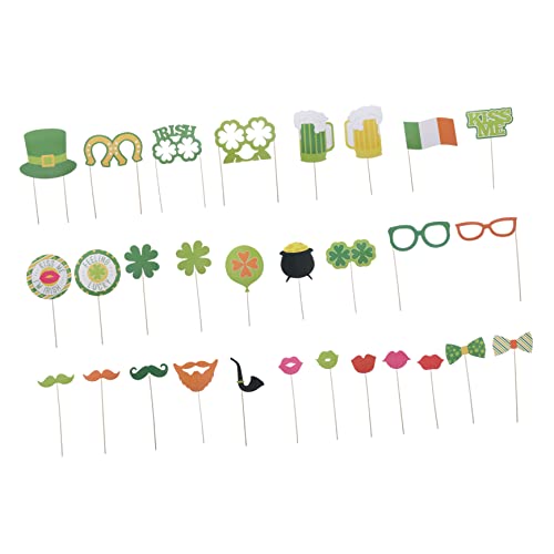 GARIOUANS 1 Set Requisiten Harry Party Gläser Kostüm Groomsmen Erwachsene Patricks Tag Kleeblatt Papier von GARIOUANS