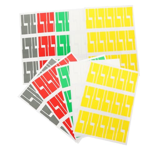 GARIOUANS 10 Blatt Bunte Selbstklebende Kabelbeschriftung Wasserfeste Reißfeste Netzwerkkabel etiketten Kabelorganizer für Büro und Computer Farben Einfaches Kabelmanagement von GARIOUANS