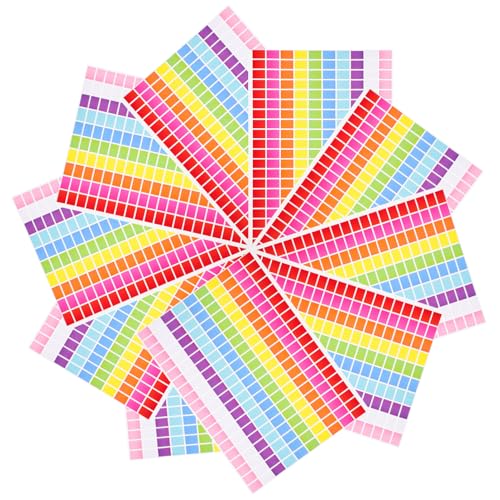 GARIOUANS 10 Blatt Fünffarbige Selbstklebende Etiketten Farbige Coding Sticker Abziehbar für Büro Schule Zuhause Vielseitig Einsetzbar kein Kleberückstand GARIOUANS 10 Blatt Fünffarbige Selbstklebende Etiketten Farbige Coding Sticker Abziehbar für Büro Schule Zuhause Vielseitig Einsetzbar kein Kleberückstand von GARIOUANS