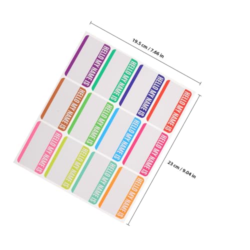 GARIOUANS 10 Blatt Wasserdichte Namensaufkleber für Selbstklebende Labels für Kleidung Flaschen und Schulsachen Handbeschreibbar Ablösbar Praktische Klassifizierungsetiketten für von GARIOUANS