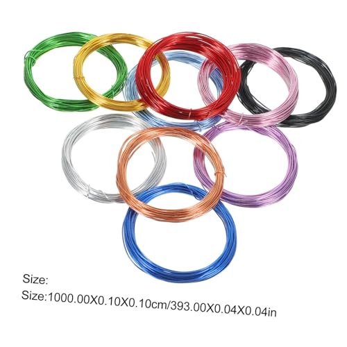 GARIOUANS 10 Rollen Bunter Aluminiumdraht Flexible Schmuckdraht DIY Basteldraht für Perlen Schmuckherstellung Farben Leichte Biegsame Drahtschnur für Kreative Handarbeiten von GARIOUANS