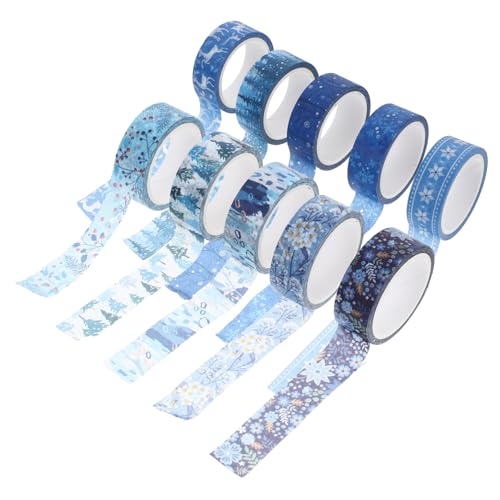 GARIOUANS 10 Rollen Teiliges Weihnachts Washi Tape Ästhetisches Saisonales Masking Tape mit Winter und Schneeflocken Motiven Dekoratives Klebeband für Scrapbooking Handwerk GARIOUANS 10 Rollen Teiliges Weihnachts Washi Tape Ästhetisches Saisonales Masking Tape mit Winter und Schneeflocken Motiven Dekoratives Klebeband für Scrapbooking Handwerk von GARIOUANS