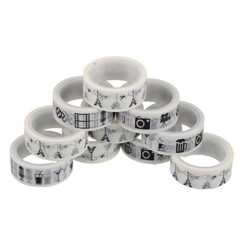 GARIOUANS 10 Rollen Vintage Washi Tape Retro Klebeband für Diy Projekte Scrapbooking und Journaling Dekoratives Tape für Notizbücher und Fotoalben Bastelideen von GARIOUANS
