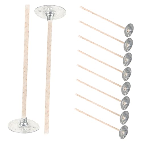 GARIOUANS 10 STK Baumwoll Kerzendochte mit Metallbasis Lange Dochte für Duftkerzen für Persönliche und Professionelle Anwendungen GARIOUANS 10 STK Baumwoll Kerzendochte mit Metallbasis Lange Dochte für Duftkerzen für Persönliche und Professionelle Anwendungen von GARIOUANS