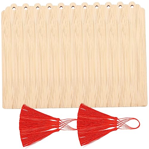 GARIOUANS 10 Sätze Diy Holz Lesezeichen Quaste Blanko Rechteckige Holzanhänger Bemalen Gravieren und Basteln Vielseitige Buchzeichen und Dekoration für Leser und Kreative GARIOUANS 10 Sätze Diy Holz Lesezeichen Quaste Blanko Rechteckige Holzanhänger Bemalen Gravieren und Basteln Vielseitige Buchzeichen und Dekoration für Leser und Kreative von GARIOUANS