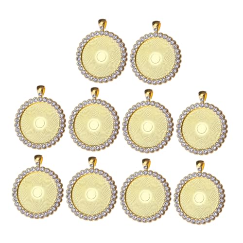 GARIOUANS 10 Stück Anhänger Cabochon Rohlinge mit Kristallrand Leere Basis für Diy Schmuckprojekte Vielseitige Verwendung für Fotopendants und Dekorationen Langlebig und Farbecht GARIOUANS 10 Stück Anhänger Cabochon Rohlinge mit Kristallrand Leere Basis für Diy Schmuckprojekte Vielseitige Verwendung für Fotopendants und Dekorationen Langlebig und Farbecht von GARIOUANS