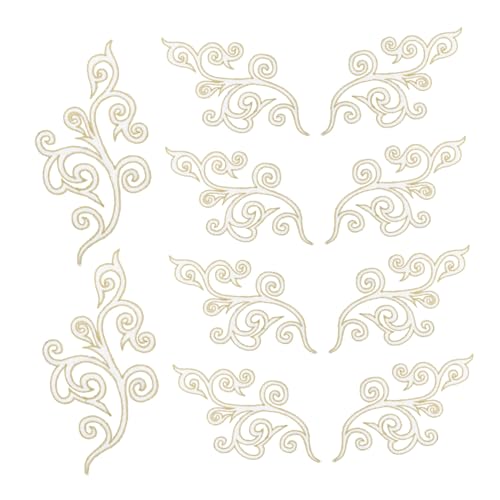 GARIOUANS 10 Stück Applikationen Selbstklebende Bestickte Wolkenmuster Aufnäher für Hochzeitskleider Party und Bühnenoutfits DIY Kleidung Dekoration Ranken Verzierungen von GARIOUANS