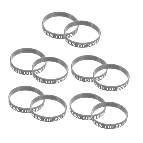 GARIOUANS 10 Stück Armbänder für die Abschlussfeier Schärpe für den Abschluss funkeln Teenager Artikel Halloween-Silikonarmbänder in großen Mengen Gelee-Armbänder für Kieselgel Silber GARIOUANS 10 Stück Armbänder für die Abschlussfeier Schärpe für den Abschluss funkeln Teenager Artikel Halloween-Silikonarmbänder in großen Mengen Gelee-Armbänder für Kieselgel Silber von GARIOUANS