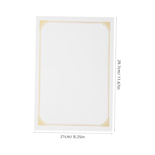 GARIOUANS 10 Stück Blanko Urkundenpapier mit Goldrand Dickes Druckerpapier für Tintenstrahl und Laserdrucker Große Schreibfläche für Auszeichnungen und Zertifikate Dekoratives Innenpapier GARIOUANS 10 Stück Blanko Urkundenpapier mit Goldrand Dickes Druckerpapier für Tintenstrahl und Laserdrucker Große Schreibfläche für Auszeichnungen und Zertifikate Dekoratives Innenpapier von GARIOUANS