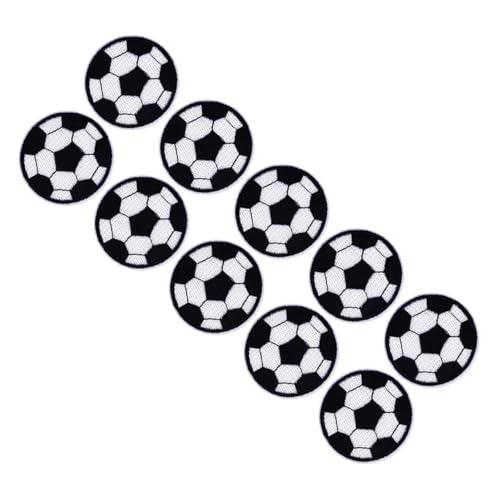 GARIOUANS 10 Stück Cartoon Fußball Patches Austauschbare Stoffaufnäher für DIY Dekoration Reparatur für Kleidung Hüte Taschen und Mehr Durchmesser von GARIOUANS