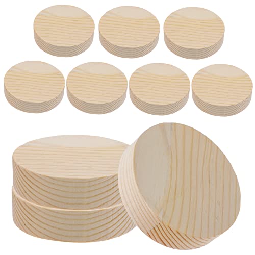 GARIOUANS 10 Stück DIY Holzscheiben Handbemalung Runde Holzchips Kiefernholz für Kreative Bastelprojekte Durchmesser Dicke Dekoration für Mädchen von GARIOUANS